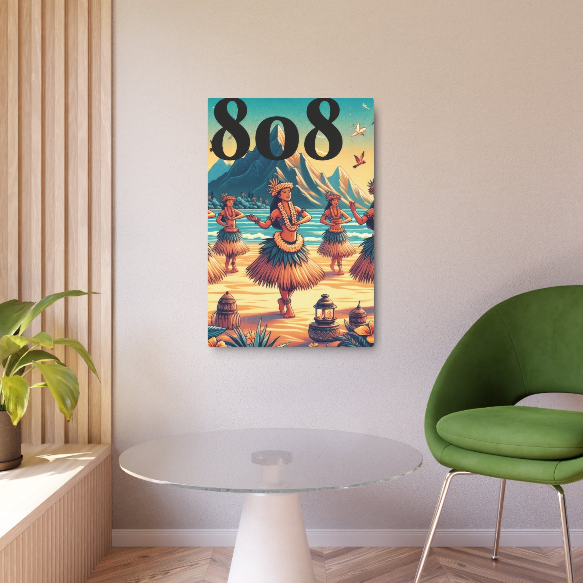 Hula Girl 808 Aluminum Wall Art - Island Home Decor - D D