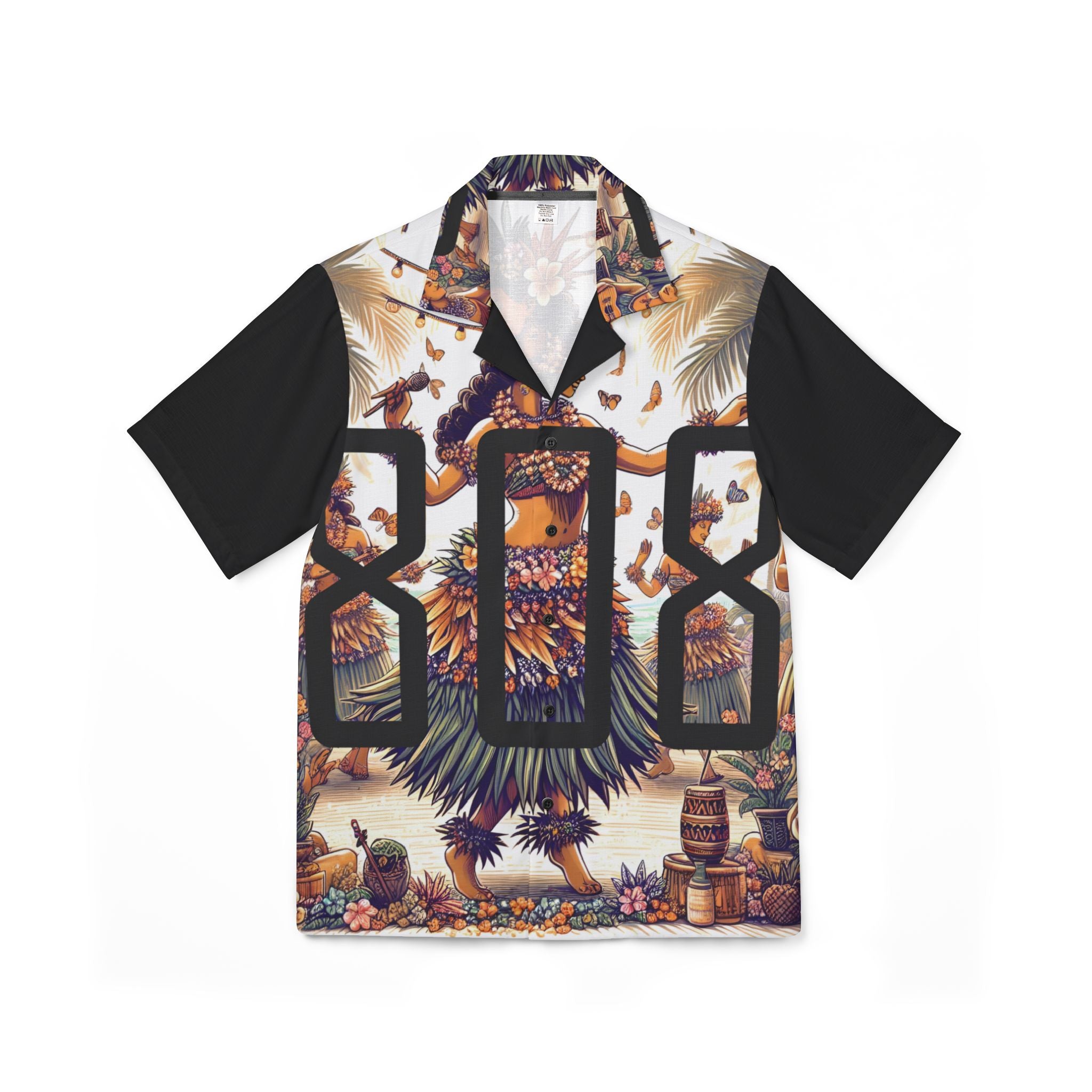 Hawaiian Hula 808 Aloha Shirt - Men's Island Button up - D D