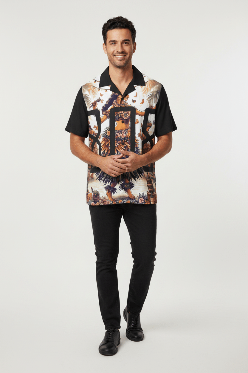 Hula Princess 808 Aloha Shirt - Men's Island Button up - D D