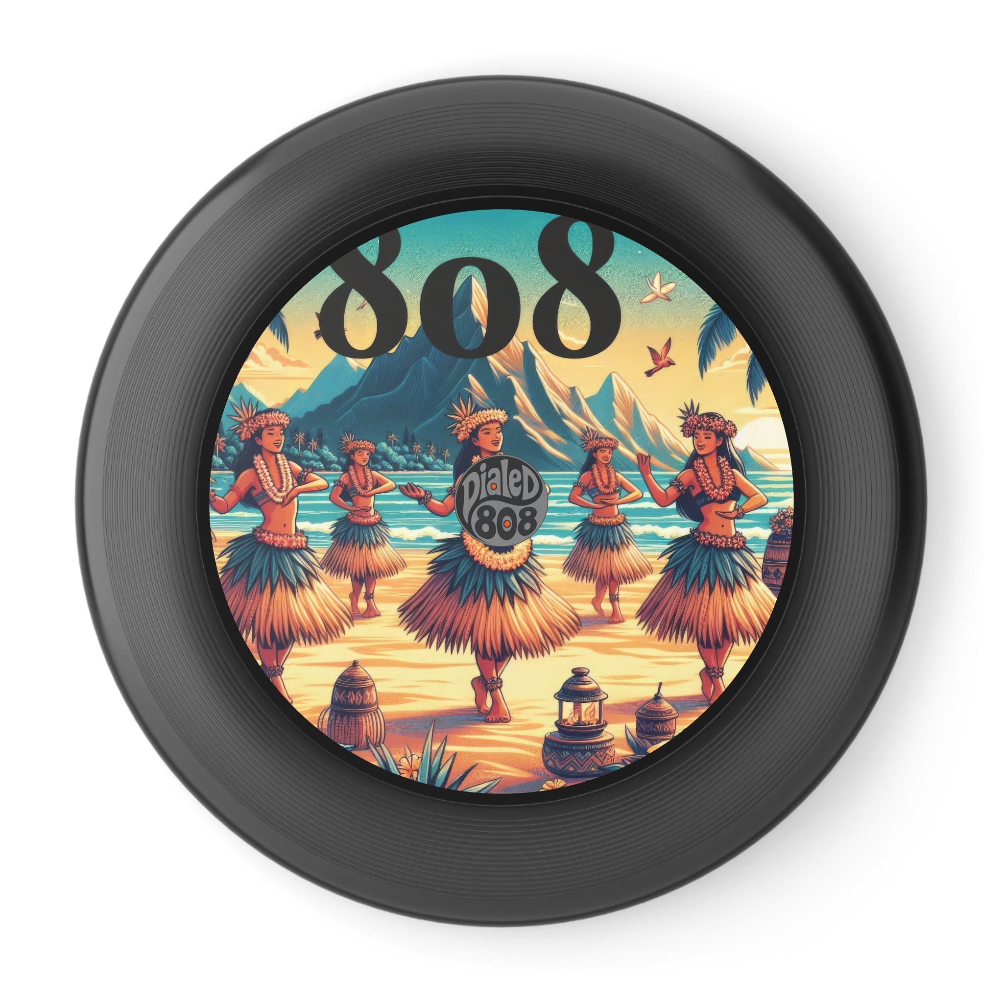 Hula Girl 808 Throwback LP Frisbee - Island Graphic Flying Disc