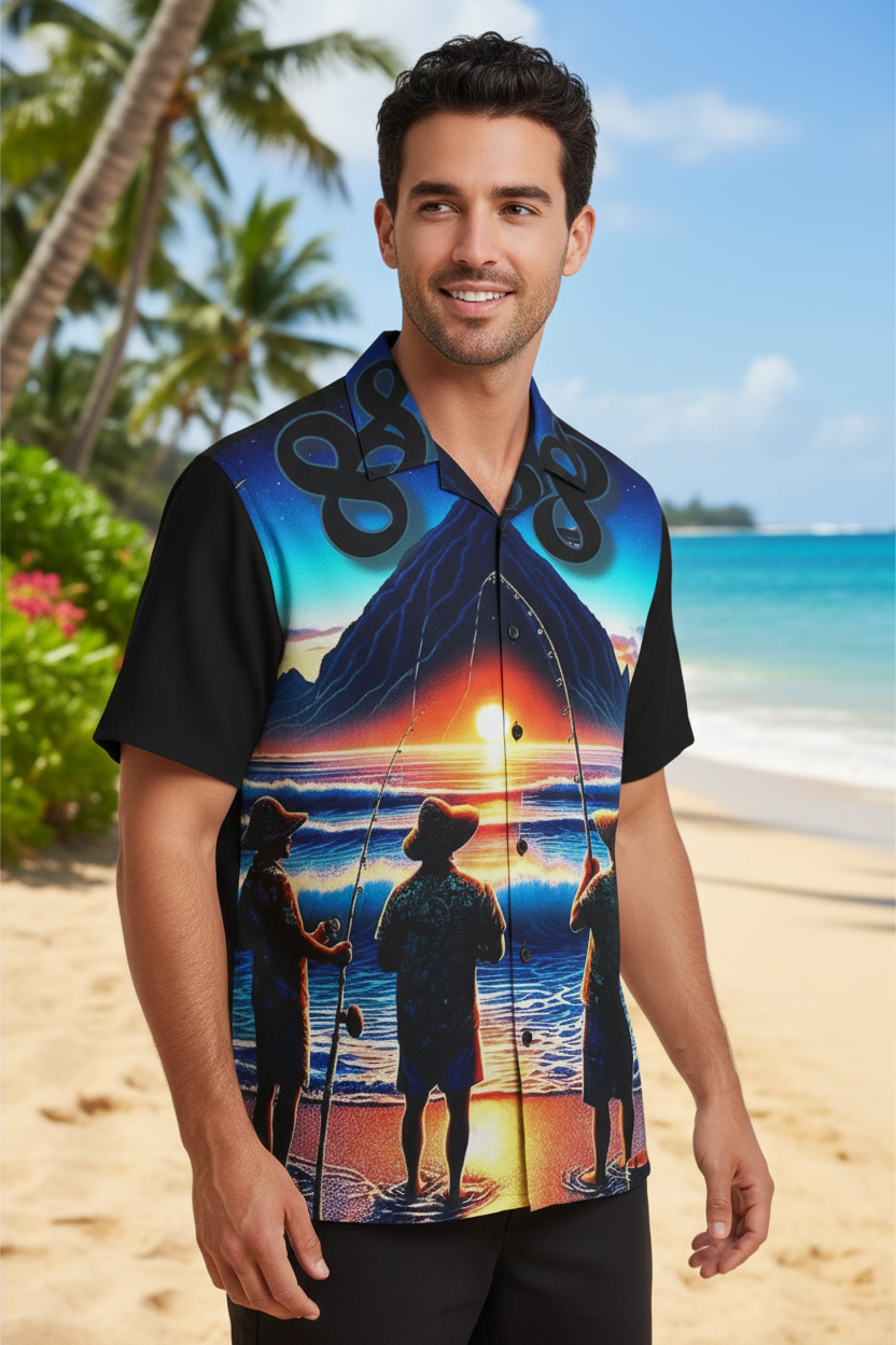 Out with the Guys 808 Aloha Shirt - Men's Island Button up - D D