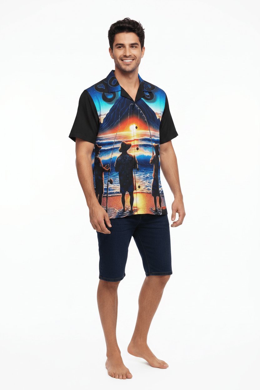 Out with the Guys 808 Aloha Shirt - Men's Island Button up - D D