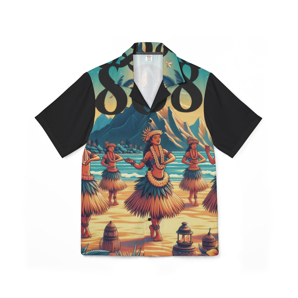 Hula Girl 808 Aloha Shirt - Men's Island Button up - D D