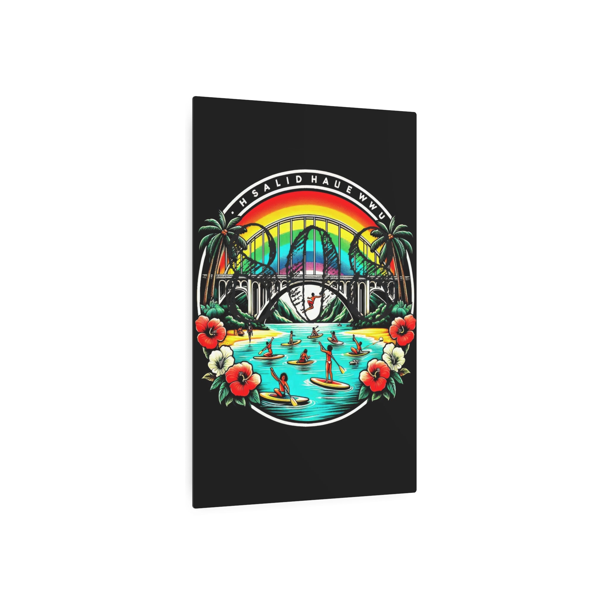 Rainbow Bridge 808 Aluminum Wall Art - Island Home Decor - D D