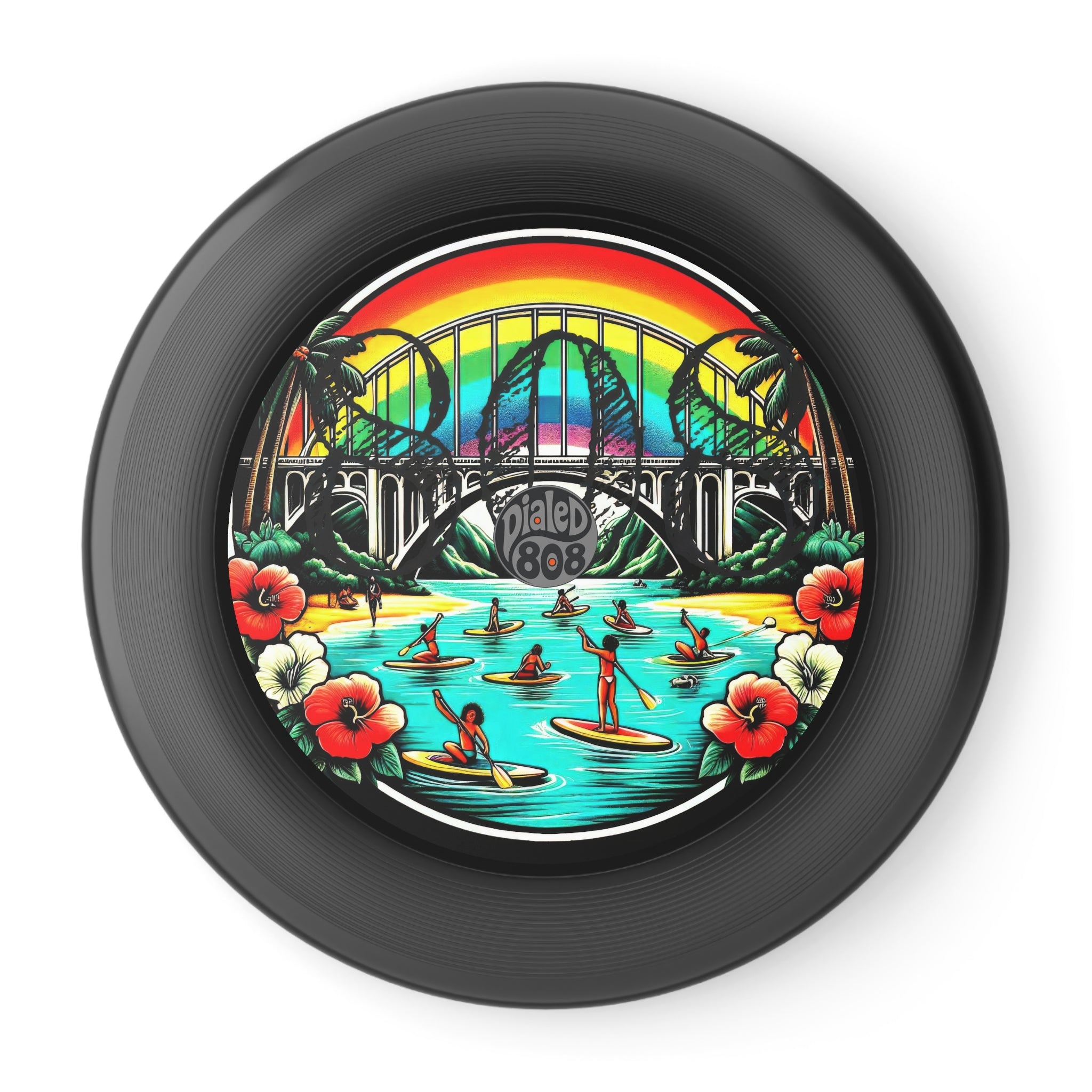 Rainbow Bridge 808 Throwback LP Frisbee - Island Graphic Flying Disc