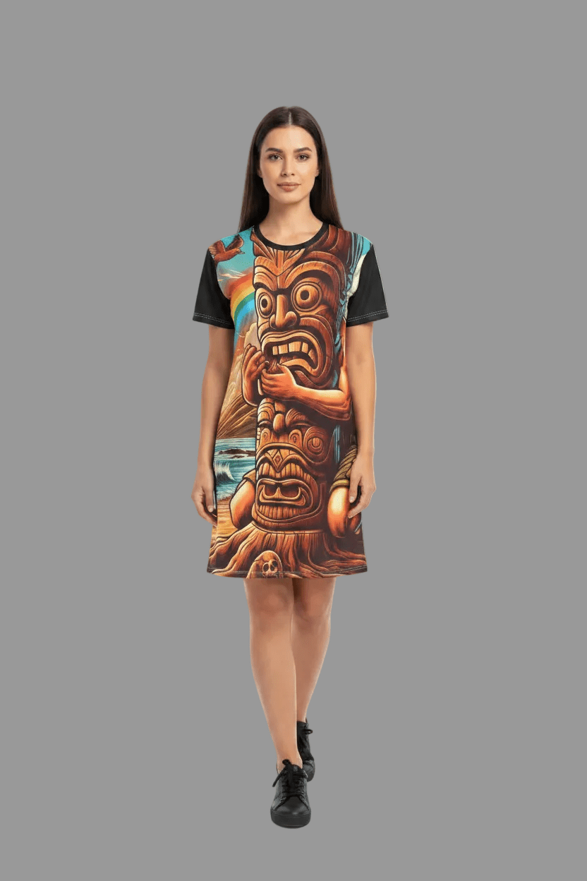 Tiki Totem 808 Little Beach Dress - Women's Island Beachwear - D D