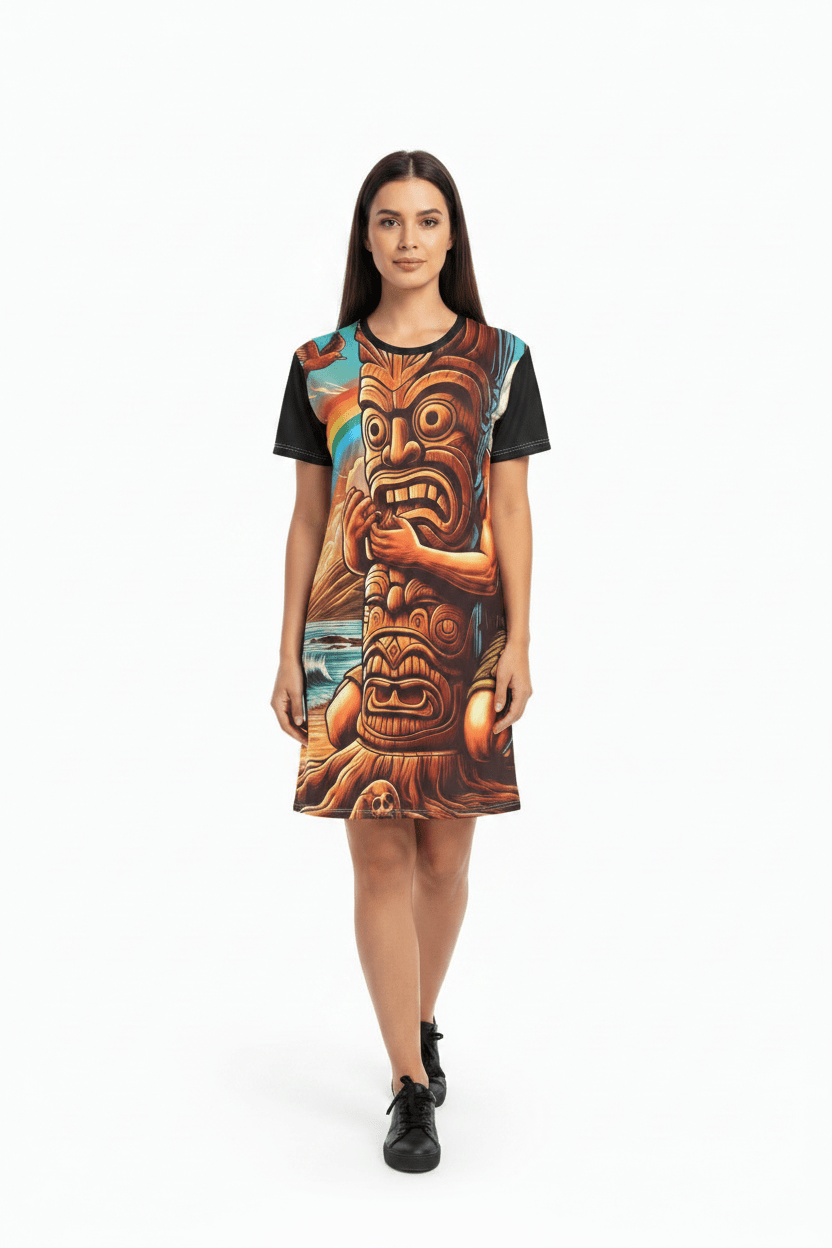 Tiki Totem 808 Little Beach Dress - Women's Island Beachwear - D D