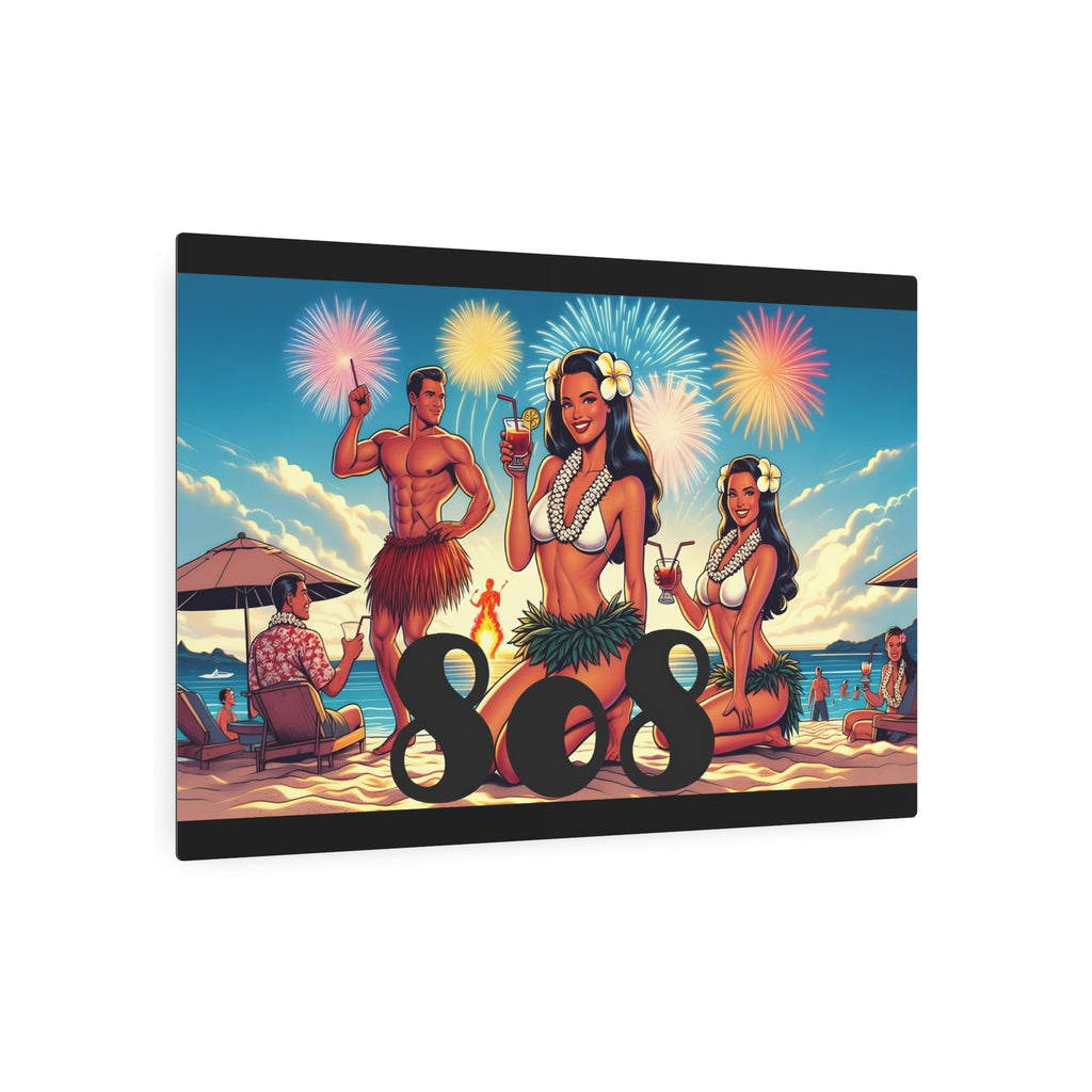 Waikiki Beach 808 Aluminum Wall Art - Island Home Decor - D D