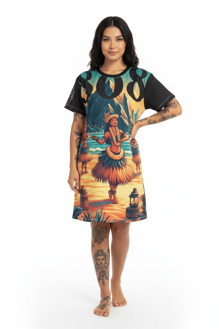 Hula Girl 808 Little Beach Dress - Women's Island Beachwear - D D