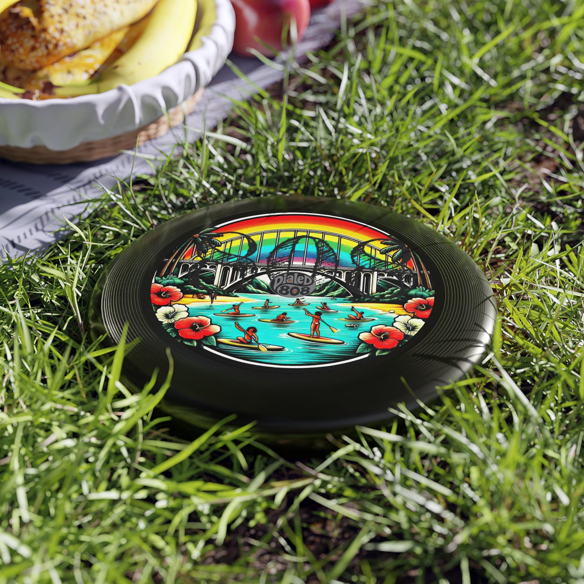 Rainbow Bridge 808 Throwback LP Frisbee - Island Graphic Flying Disc