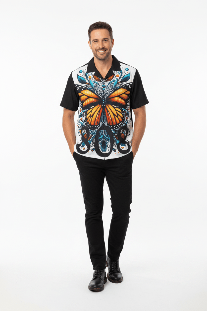 Monarchist 808 Aloha Shirt - Men's Island Button up - D D