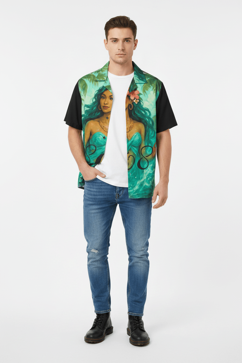 Emerging Sea 808 Aloha Shirt - Men's Island Button up - D D
