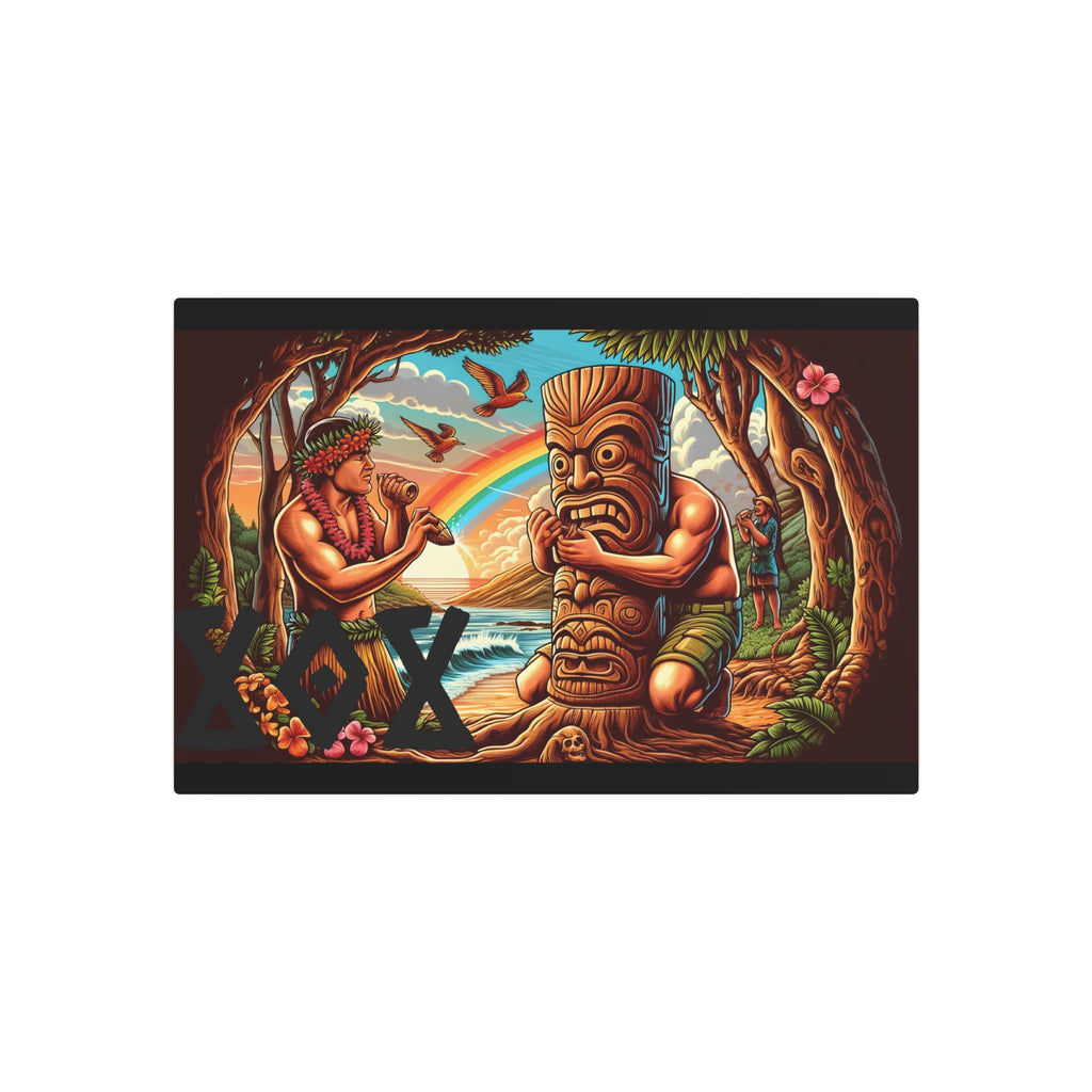 Tiki Totem 808 Aluminum Wall Art - Island Home Decor - D D