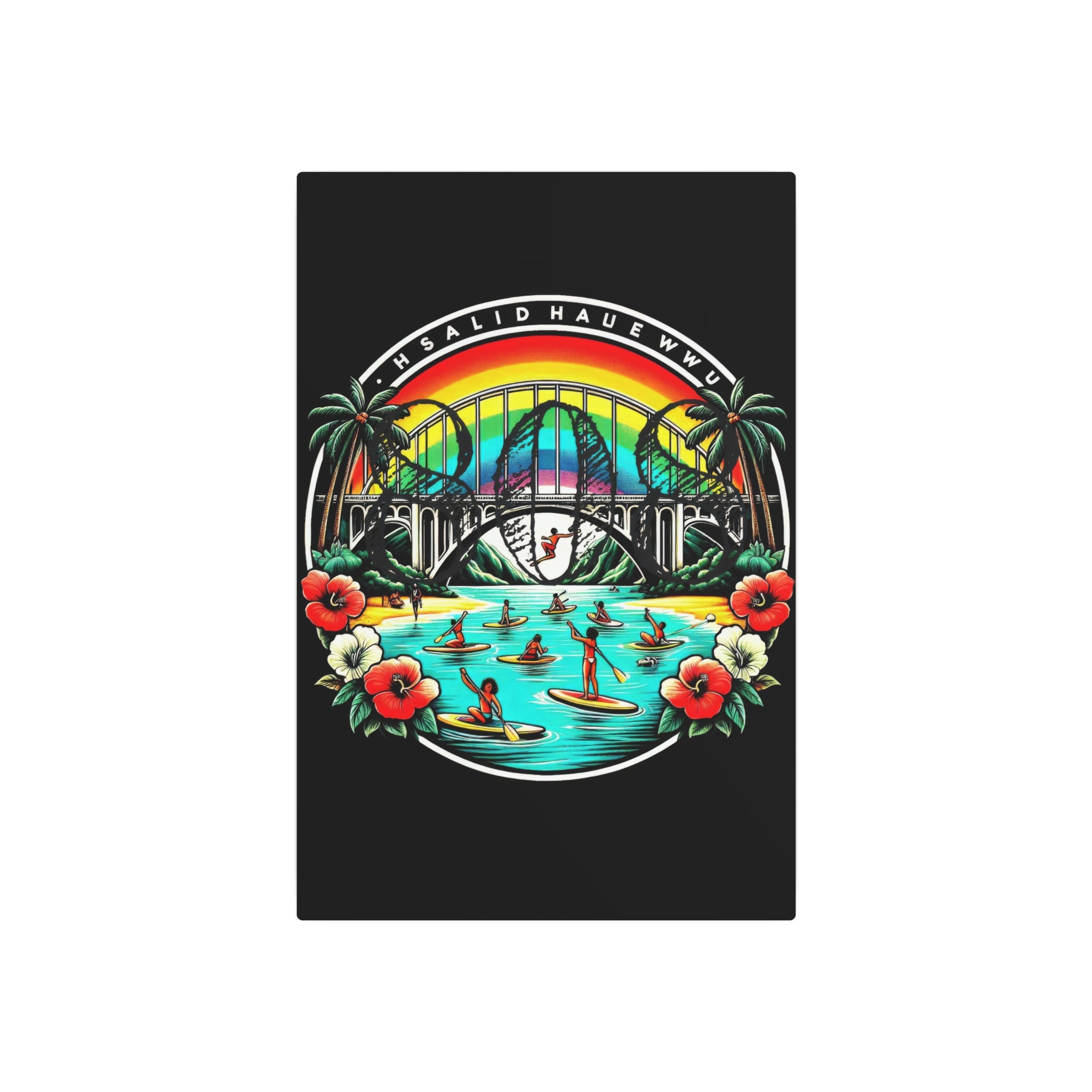 Rainbow Bridge 808 Aluminum Wall Art - Island Home Decor - D D